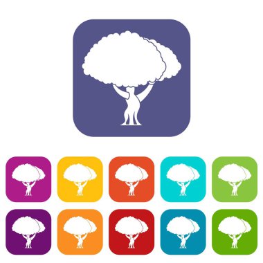 conjunto de iconos de árbol