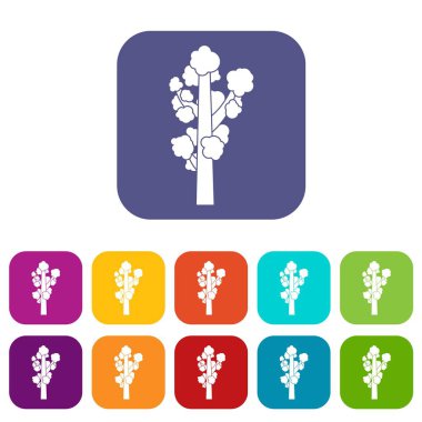 conjunto de iconos de árbol