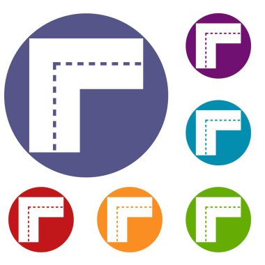 Dönüm yol Icons set