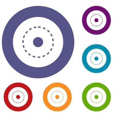 Daire yol Icons set