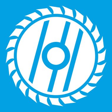 Daire testere bıçağı simgesi beyaz