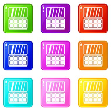 Makyaj paleti 9 ayarla