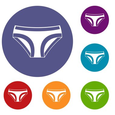 Kadın iç çamaşırı Icons set