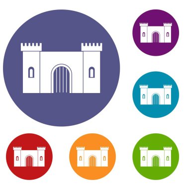 Kale kapısı Icons set