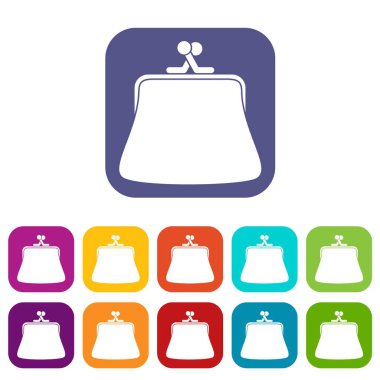 Kadınlar cüzdan Icons set