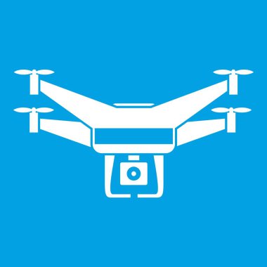 Uçak video kamera simgesi beyaz