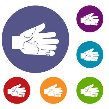 El ile lekeleri Icons set