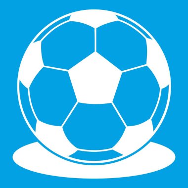 Futbol topu simgesi Beyaz