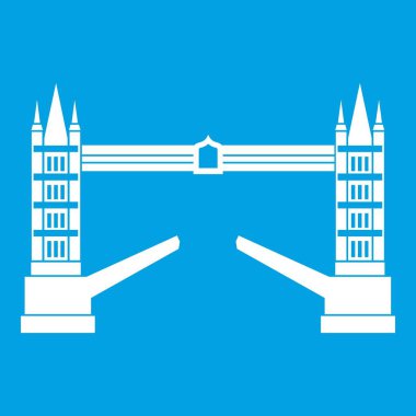 Tower bridge simgesini beyaz