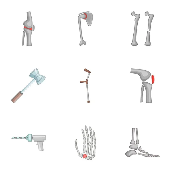 Set de iconos de prótesis, estilo de dibujos animados — Archivo Imágenes Vectoriales