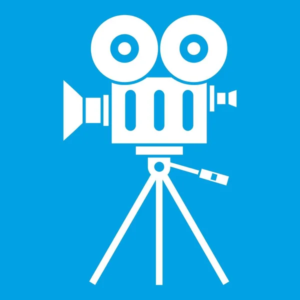 Camcorder pictogram wit — Stockvector