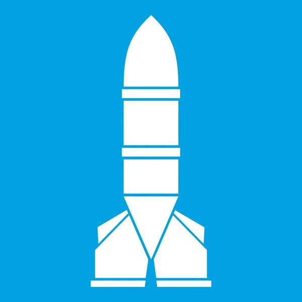 Белое изображение ракеты — стоковый вектор