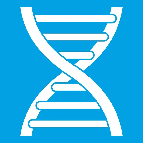 Icône ADN blanc — Image vectorielle