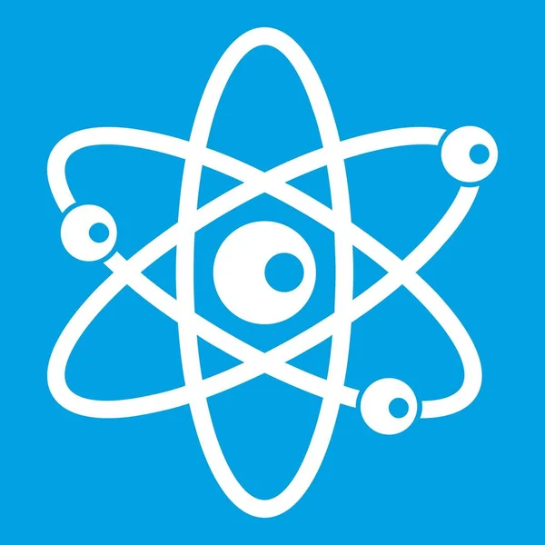 Atom アイコン白の分子 — ストックベクタ