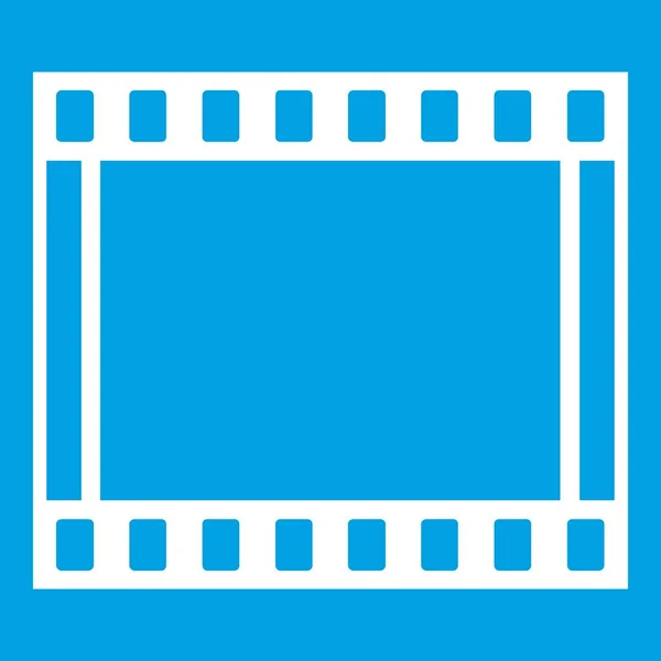 Film mit Rahmen Filmikone weiß — Stockvektor
