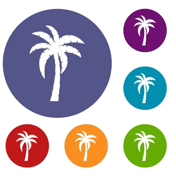 Palm icons set — Stock Vector