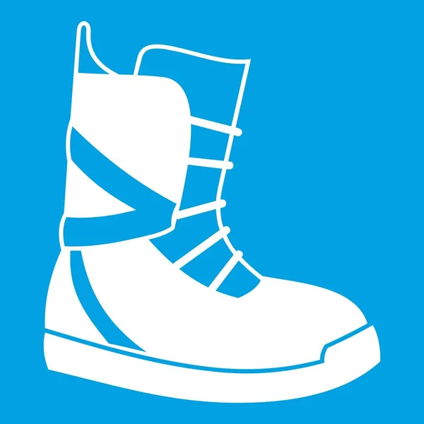 Bota para snowboard icono blanco — Archivo Imágenes Vectoriales