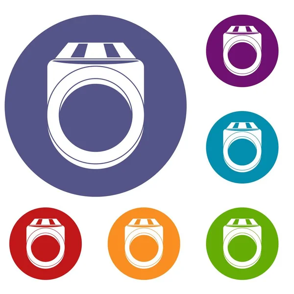 Set di icone ad anello — Vettoriale Stock