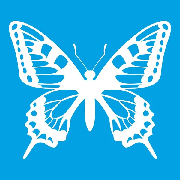 Schmetterling Symbol weiß — Stockvektor