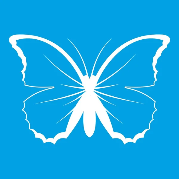Ícone de borboleta branco —  Vetores de Stock