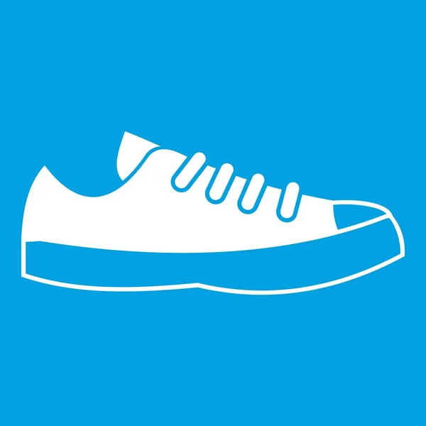 Spor ayakkabı simgesi Beyaz — Stok Vektör