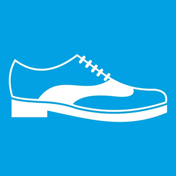 Zapato de hombre con icono de encaje blanco — Archivo Imágenes Vectoriales