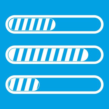 İşareti yatay sütunlar yük simgesi beyaz