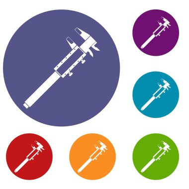 Vernier Kaliper Icons set