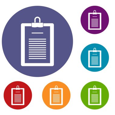 Pano ile denetim listesi Icons set