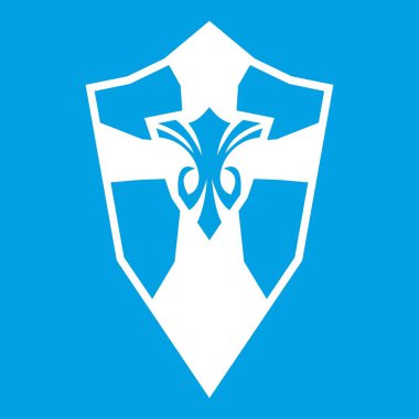 Kalkan simgesi beyaz