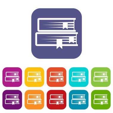 İki kitap Icons set