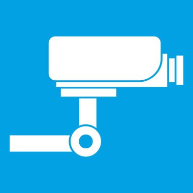 CCTV kamera simgesi beyaz