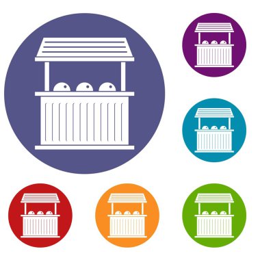 Karnaval fuar standında Icons set