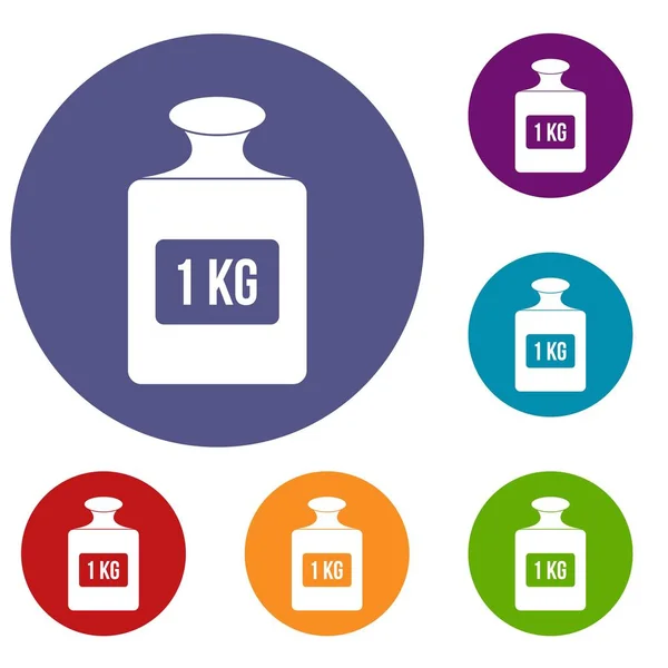 Modèle de poids d'un kilogramme, style simple — Image vectorielle