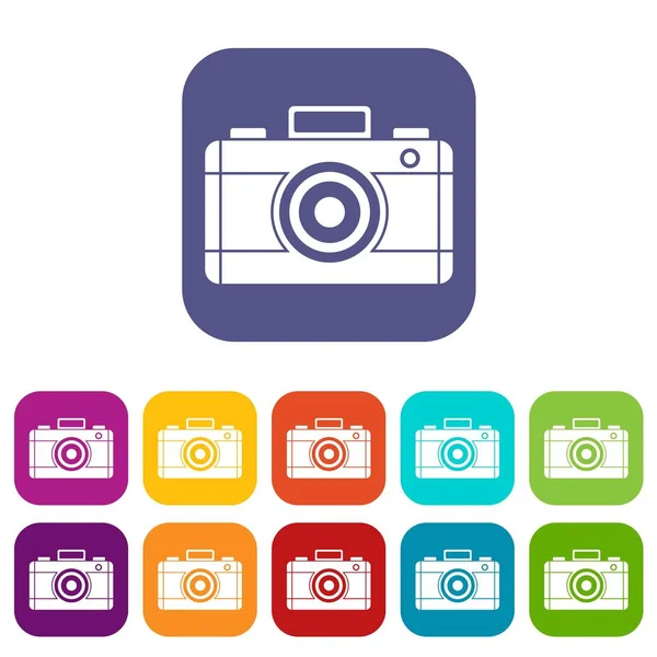 Photo camera icons set — Stock Vector