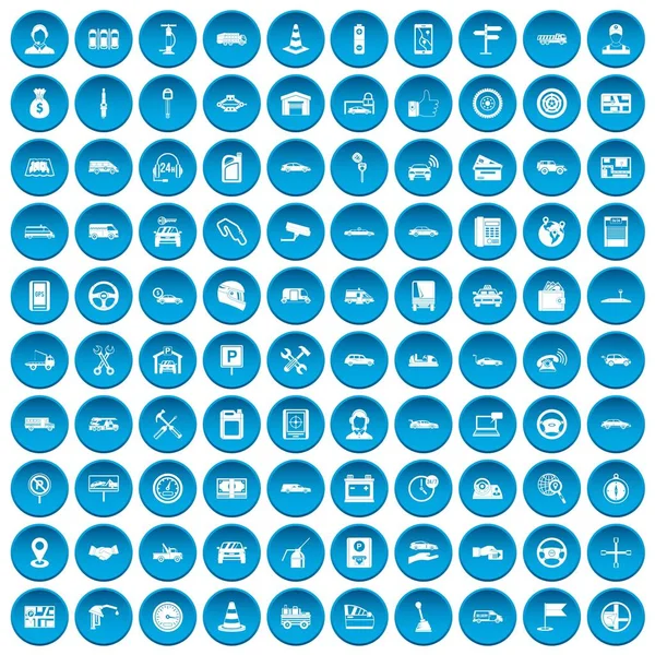 100 otomatik simgeleri mavi ayarla