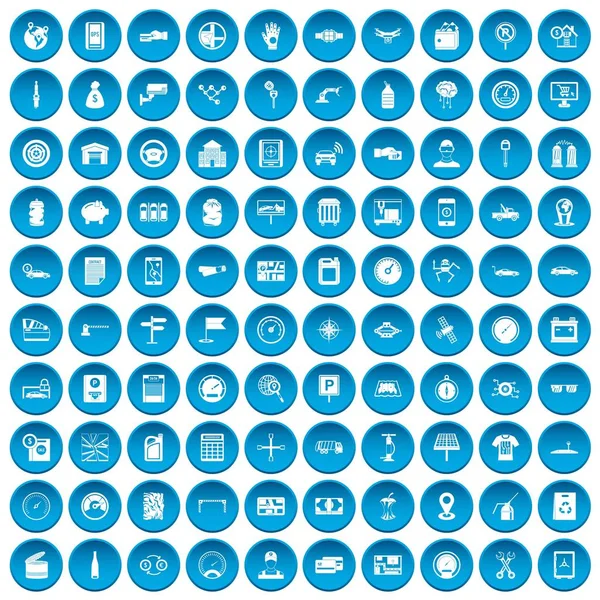 100 otomatik onarım simgeleri mavi ayarla