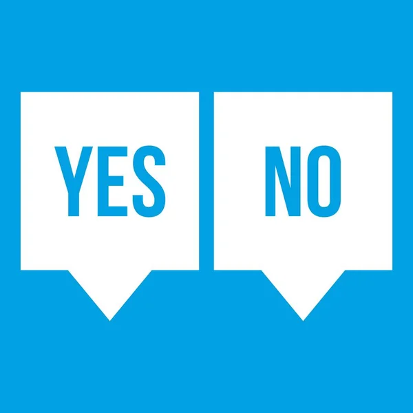 Знаки "да" и "нет" белого значка — стоковый вектор
