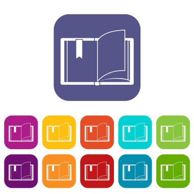 Açık kitap Icons set