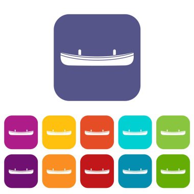 Küçük tekne Icons set