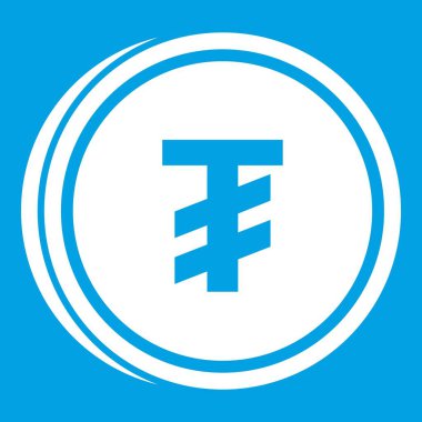 Tugrik sikke simge beyaz