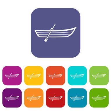 Kürek Icons set ile tekne