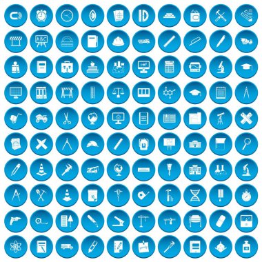 100 simgeleri mavi ayarlamak pusula