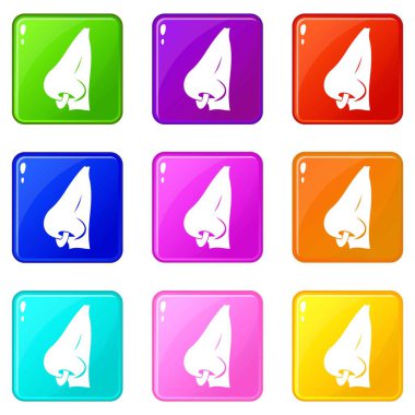 İnsan burun piercing ile 9 ayarla