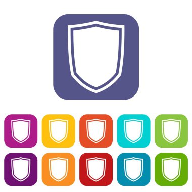 Askeri kalkan Icons set