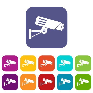 Güvenlik kamera Icons set
