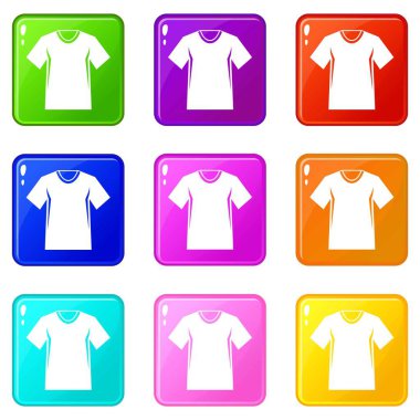 Erkekler Tenis t-shirt 9 ayarla.