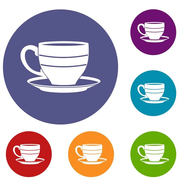 Cup icons set — Stock Vector