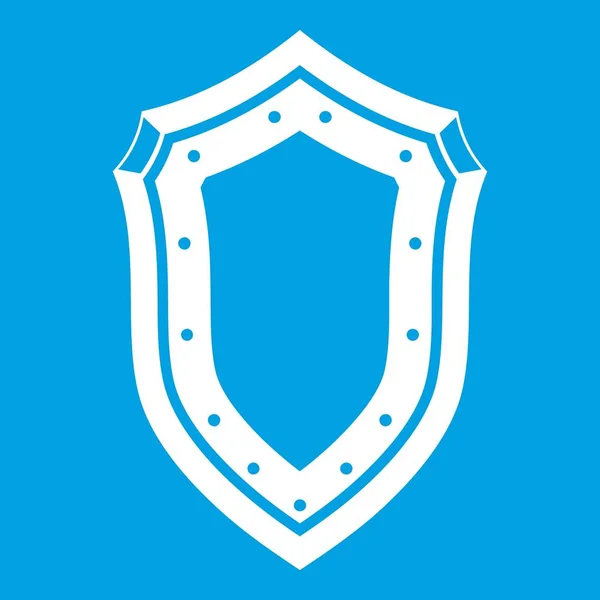 Shield icon white — Stock Vector