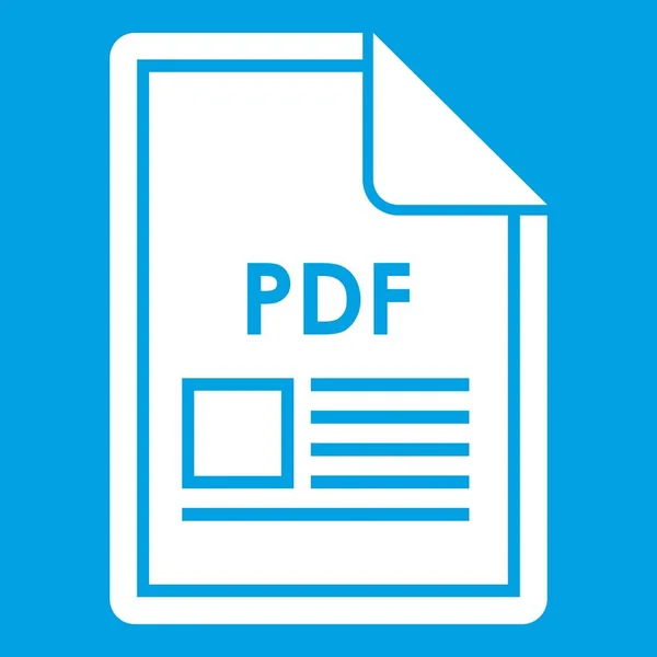 Archivo PDF icono blanco — Archivo Imágenes Vectoriales